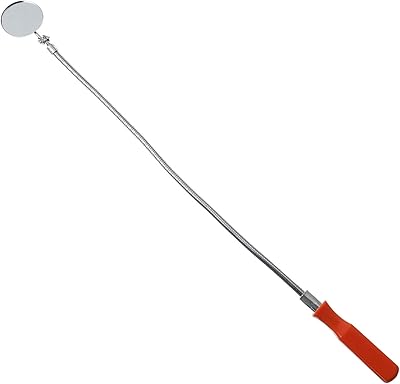 Wakauto Machinist Tools Magnetic Tool Under Vehicle Inspection Mirror Round Swivel Telescoping Inspection Mirror Flexible Telescopic Inspection Mirror Pick Up Tool Magnetic Tools Magnetic Tool