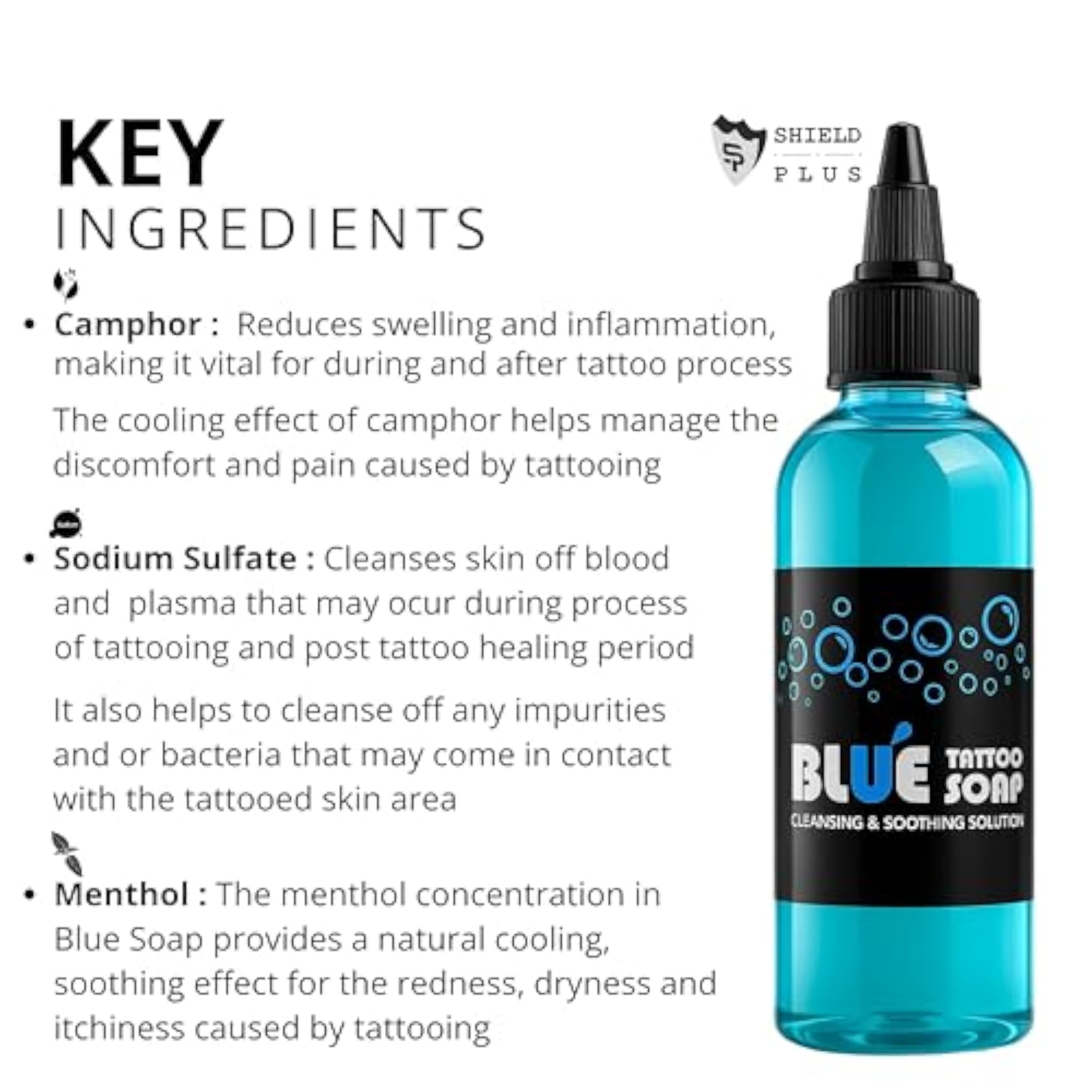 Blue Tattoo Soap with Foaming Bottle