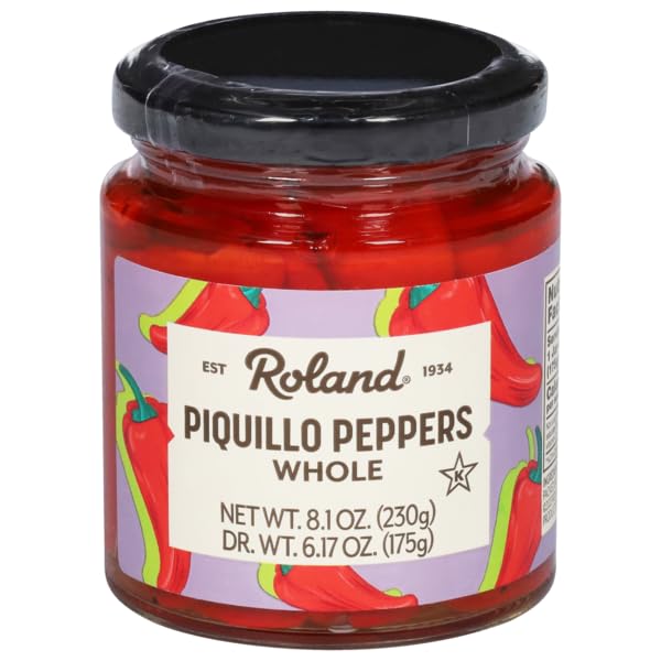 Roland Peppers Jrs Whole Piquillo 8.1 oz (Pack of 12)