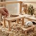 Imagen de YTAXYZWR Mesa de Madera Natural para hámster