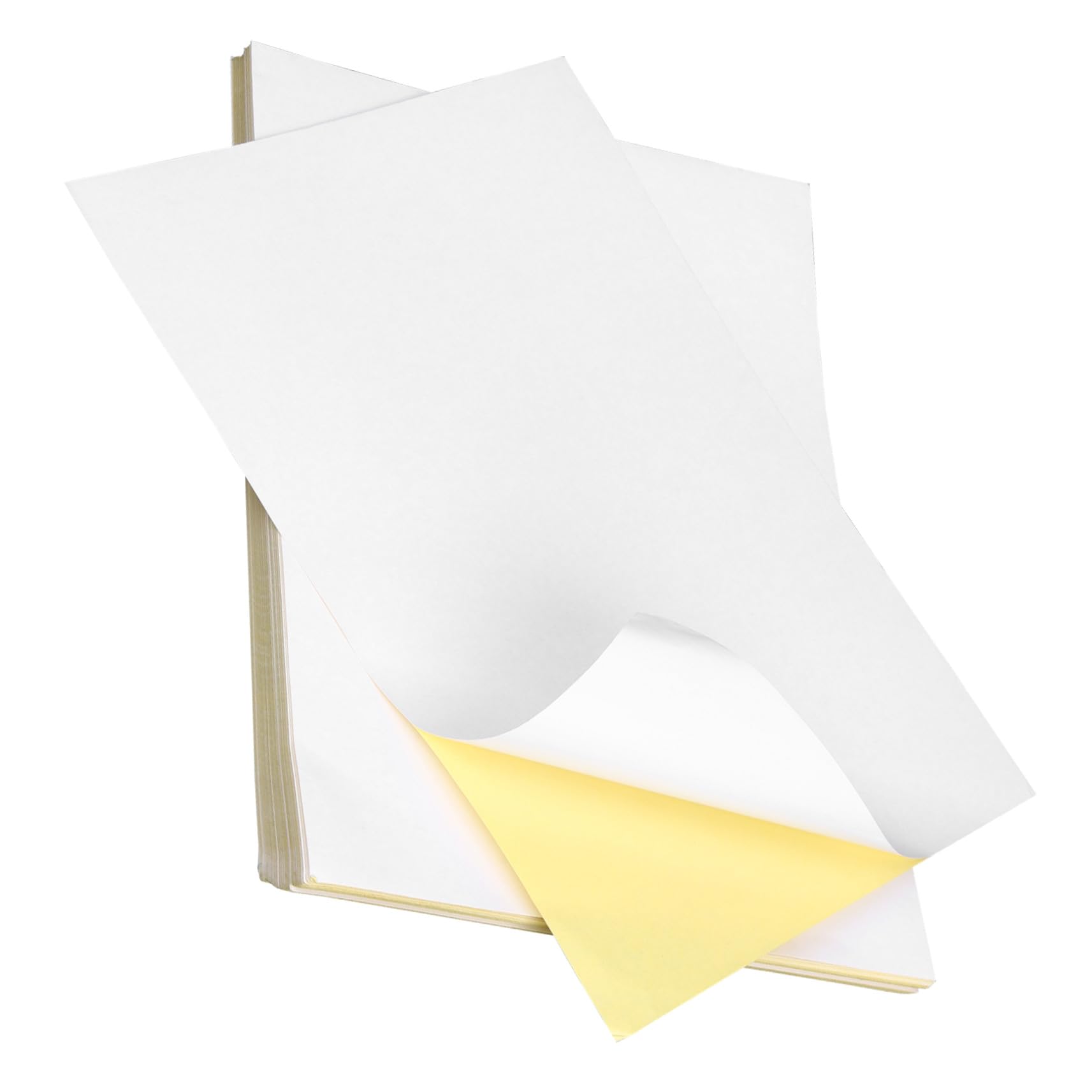 100 hojas Papel Adhesivo Mate para Imprimir Pegatinas Autoadhesivas para Impresora Papel Stickers de Alta Adhesión y Secado Rápido