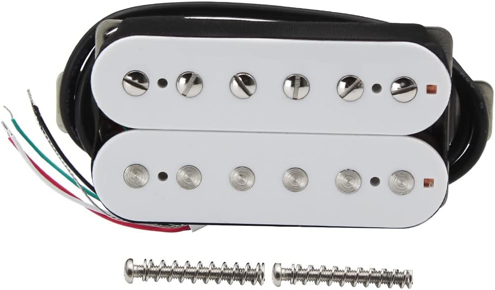 FLEOR Alnico 2 Humbucker Pickups 7-8K Electric Guitar Neck Humbucker White