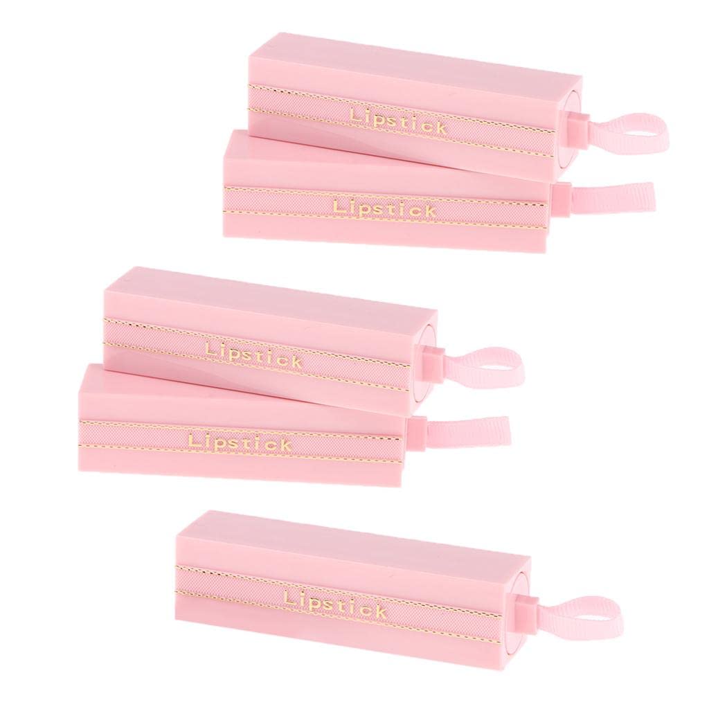 Milaan 5X Empty Lipstick Tubes Lip Balm Container DIY Lipstick Holders Pink