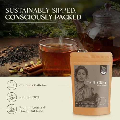 Image of Earl Grey Masala Chai Loose Leaf Tea (100gm), Makes Upto 50 Servings
