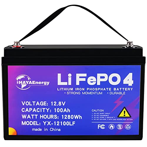 Image of 12V 100Ah LiFePO4 Lithium B attery, 100A BMS Board | Rechargeable Solar Battery, Up to 15000 Deep Cycles, Perfect for RV, Solar System, Trolling Motor, Camper, Fishing Boat