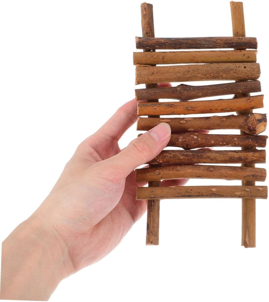 SUPVOX 2pcs Miniature Bridges Rattan Garden Ornaments for Micro Landscapes