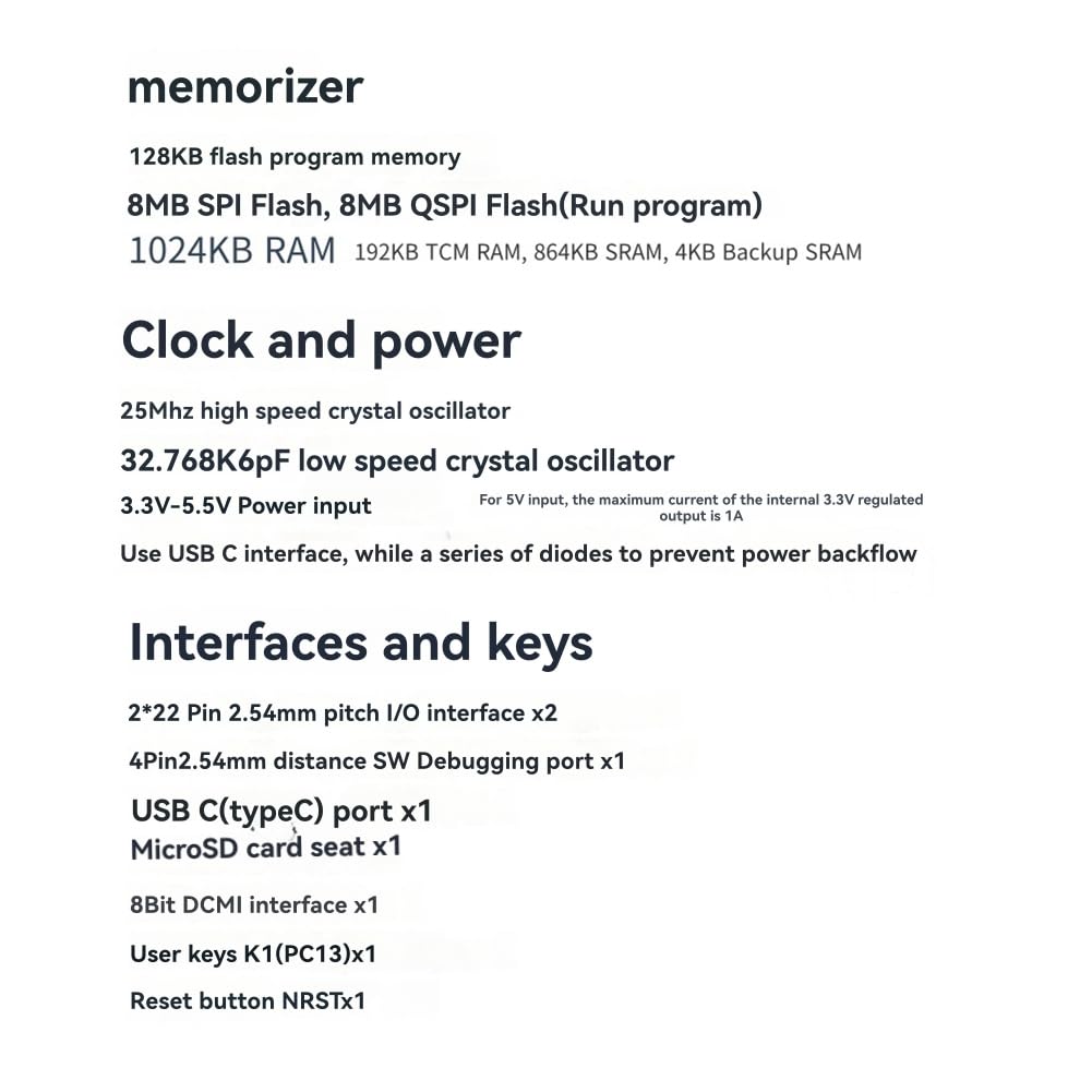 STM32H7 Core Board +0,96-Display + OV7725-Objektiv STM32H750VBT6-Entwicklungsplatine, STM32-Minimalsystemplatine