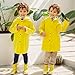 BEBAOVO Yellow Kids Raincoat - Lightweight Long Hooded Rain Jacket for Girls Boys Toddler, Waterproof Kids Yellow Rain Coat (X-Large)