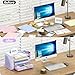 OPNICE Desk Organizer, 4-Tier Desktop File Organizer with Drawer and 2 Pen Holders, Office Desk Accessories, File Sorters, Workspace Organizers for Office Supplies(Purple)