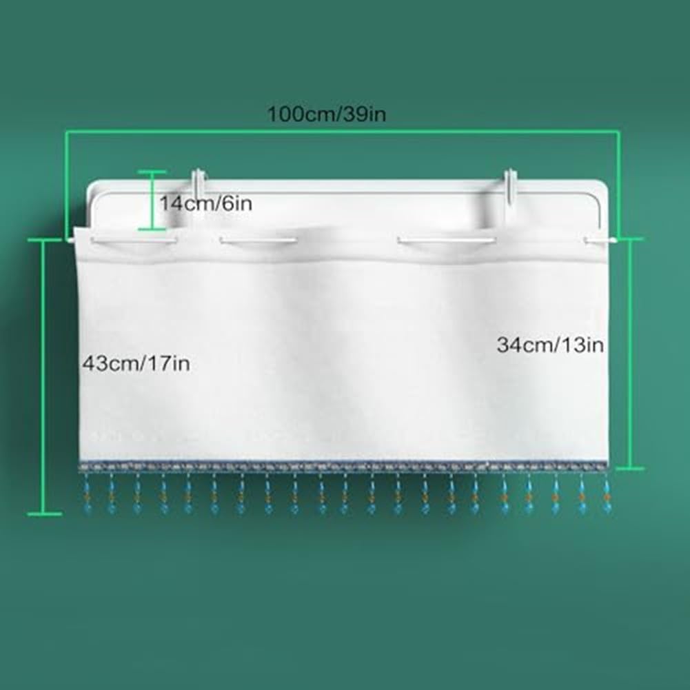Adjustable Conditioning Deflector Wall-Mounted AC Units – 100 x 34 cm Corundum Windshield with Quiet, Windproof & -Install – White
