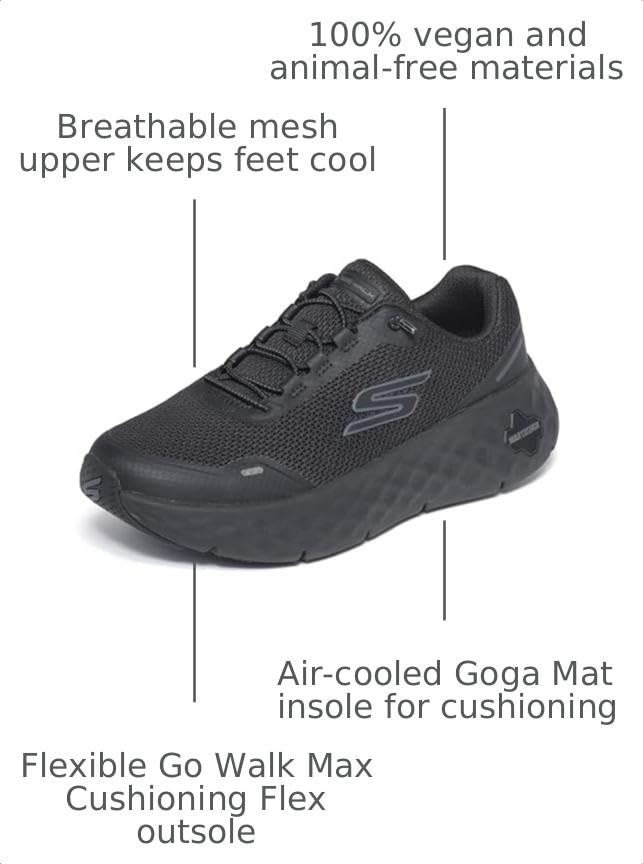 Image of Skechers Womens Go Walk Max Cushioning Flex | Max Cushioning, Air-Cooled Goga Mat Insole, Ultra Go Midsole, Natural Rocker Technology, Bungee Laces, Machine Washable