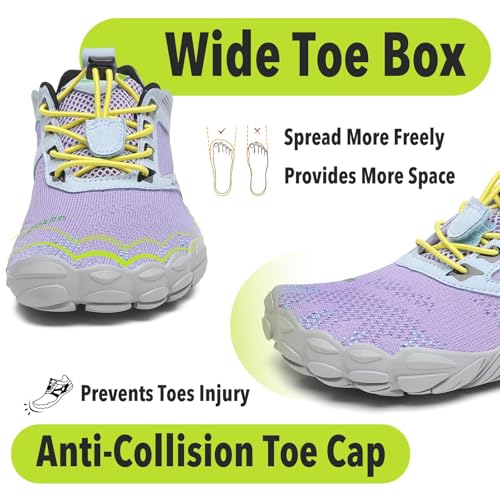 Image of SAGUARO Womens Mens Barefoot Shoes Minimalist Trail Runner Wide Toe Box Zero Drop Outdoor Cross Training Shoe