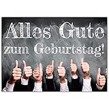 EINFACHES AUSFÜLLEN - Die Innenseiten der Herzlichen Glückwunsch Karte sind sehr gut beschreibbar und bieten durch ihre Größe Platz für viele Wünsche + Unterschriften der Freunde oder Kollegen.