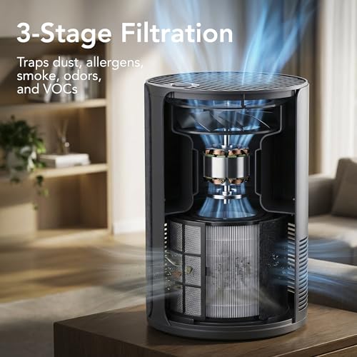 Image of Miko Ibuki 2.0 Air Purifier for Home with App Control, H13 HEPA Filter, Ionizer, Aromatherapy, 5 Fan Speeds, Touch Panel & Timer - Covers Up to 1500 Sq Ft