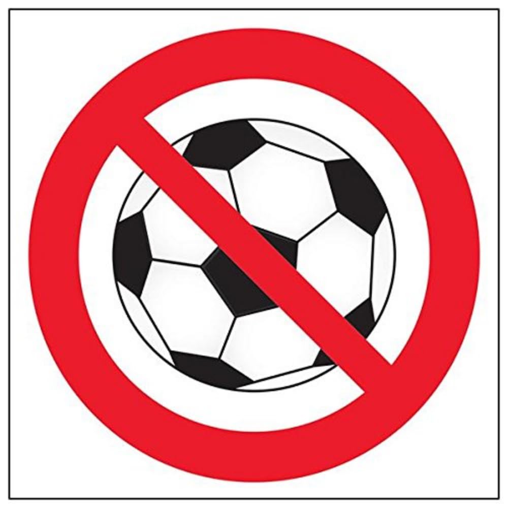 Cartello V Safety 51015 AF Divieto – No Ball Games – Adesivo Quadrato 100x100 Mm