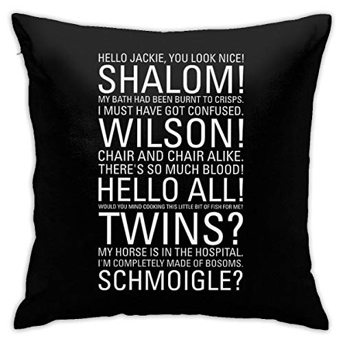 Not Applicable Jim Quotes Friday Night Dinner Home Decorative Throw Pillow Cases For Sofa Couch Cushion Covers 18x18 Inch