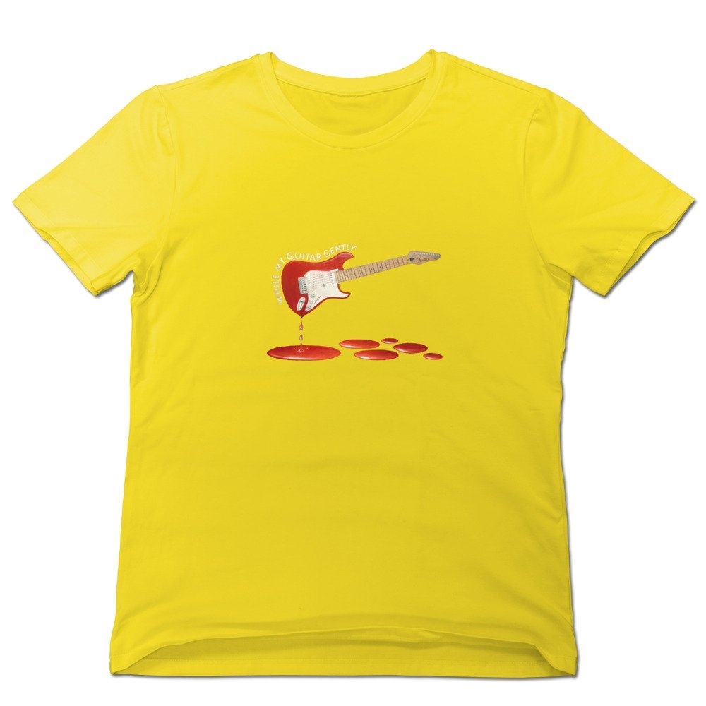 Guitar Gently Weeps T-shirts L Yellow 