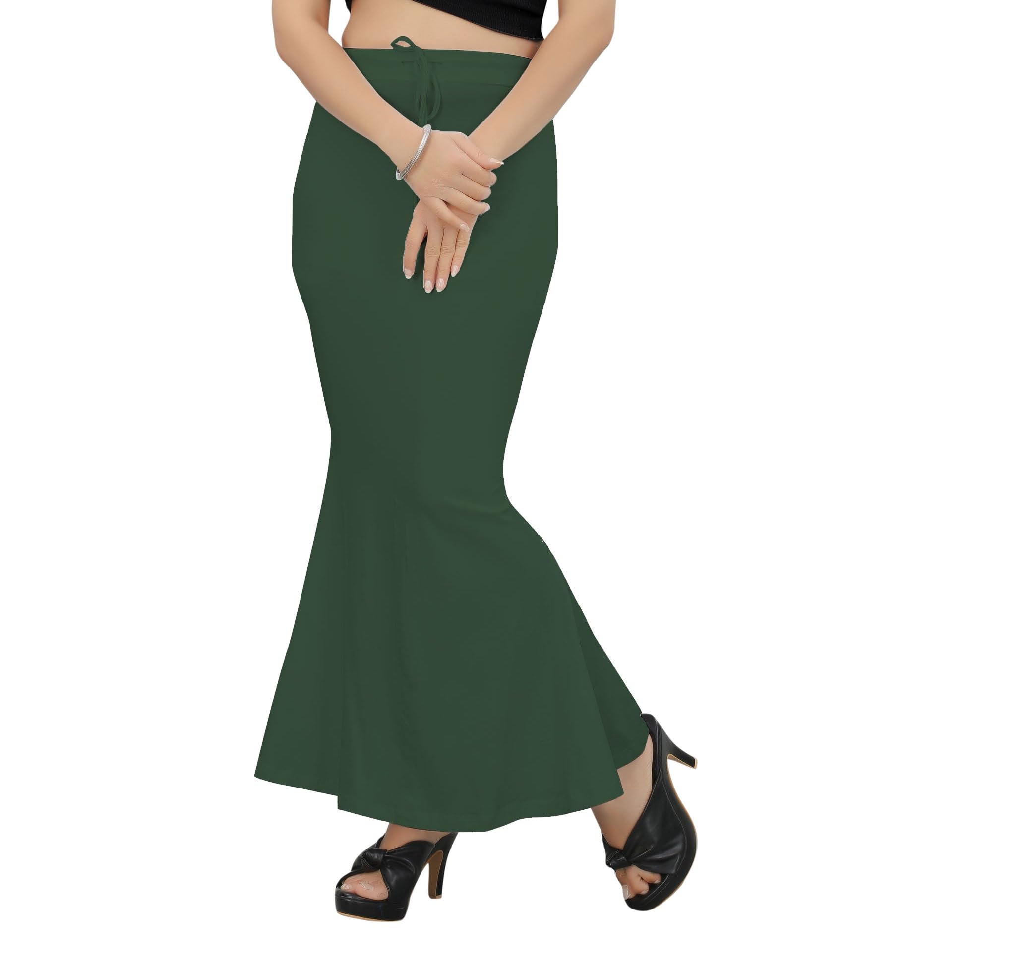 Women's Lycra Spandex Saree Petticoat with Stretchable Comfort Fit and Smooth Finish | Ethnic Wear Body Shaper for Saree | Traditional Saree Shapewear Undergarment Support