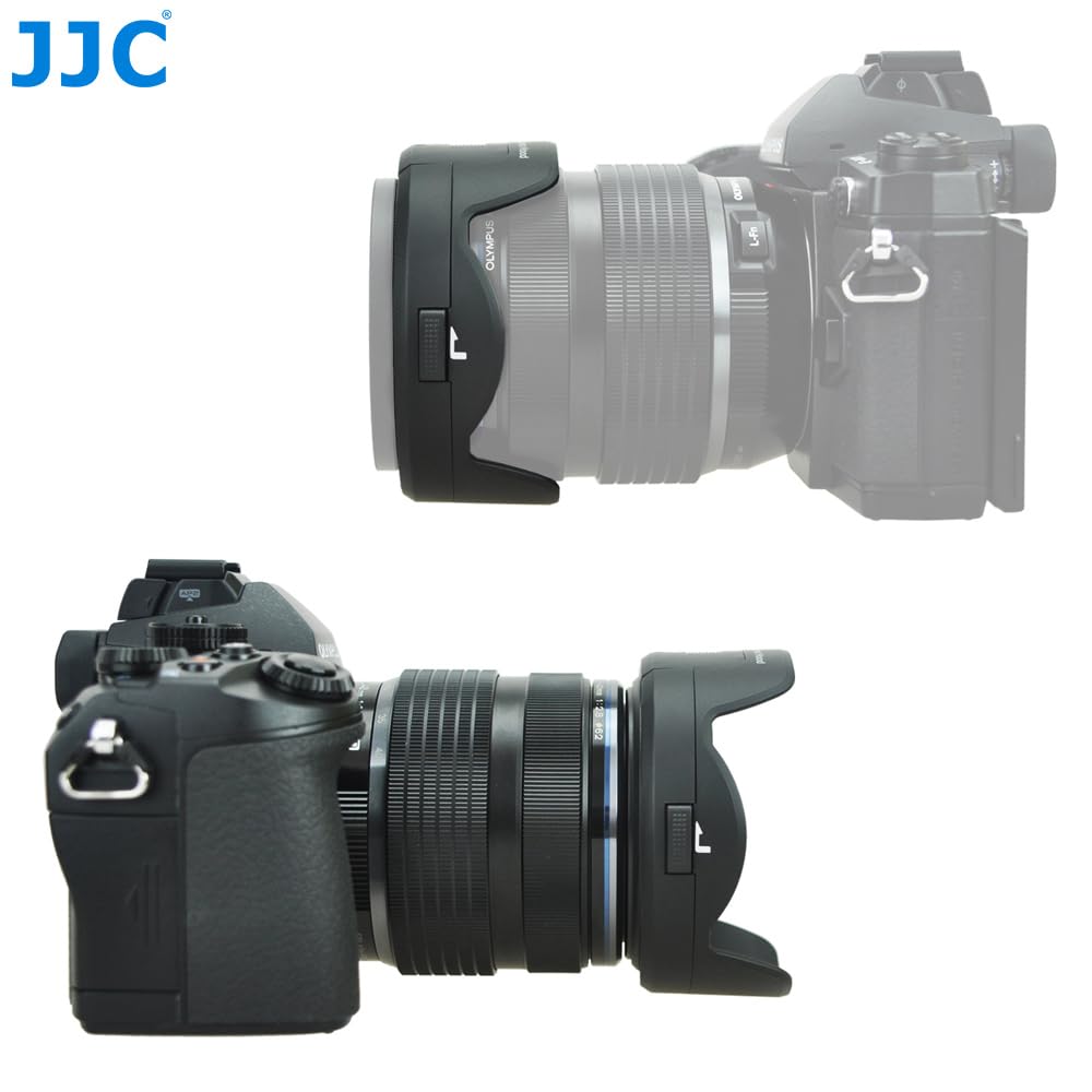 JJC Paraluce reversibile con finestra laterale, motivo tulipano, per Olympus M. Zuiko Digital ED 12-40 mm f/2.8 Pro, ricambio di Olympus LH-66, LHJ66BK
