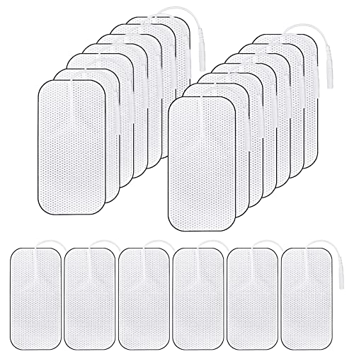 ZONJIE Almohadillas de electrodos - 20 Piezas 4 x 8 cm Almohadillas de electrodos Autoadhesivas Tens, Almohadillas de electrodos Reutilizables para máquina Tens, Almohadillas Tens para electroterapia