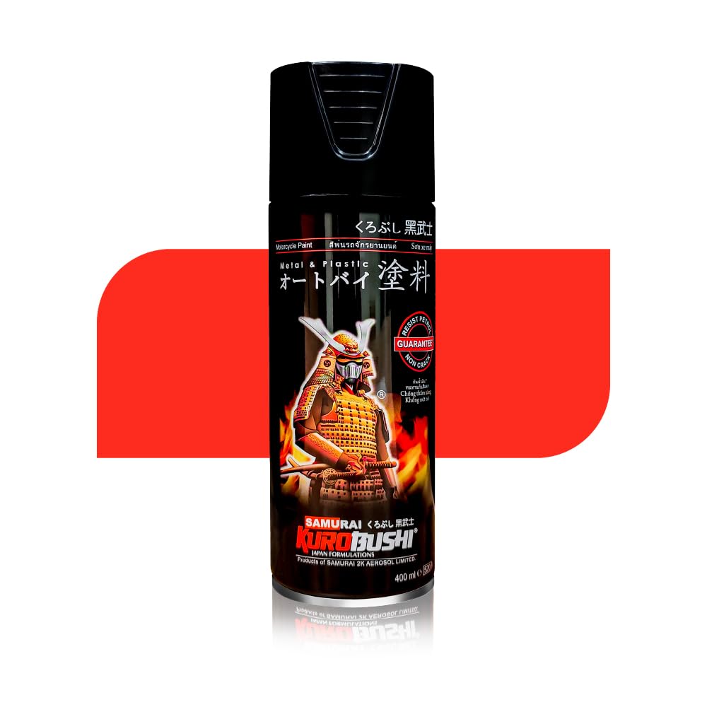 SAMURAI KUROBUSHI Spray Paint 1K Colour Coat #57**-Fluorescent RED (D-I-Y)- 400ml-image-38