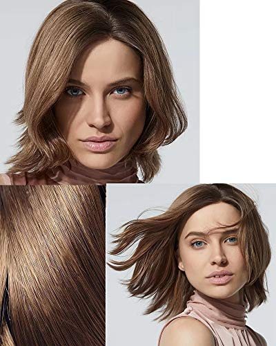 winbowig Europea Vírgenes de pelo natural peluca mono recto Natural marrón Mono Cap peluca para las mujeres