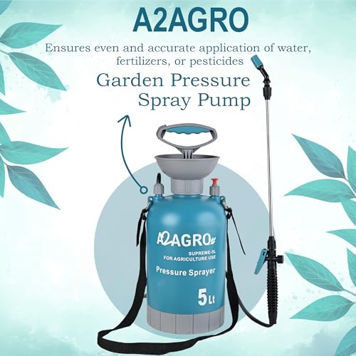 Image of Garden Pressure Sprayer, 5 Litre Capacity, for Car wash, Agriculture and Gardening