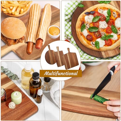 Set de 3 Tablas de Cortar de Madera Acacia con Mango miniatura 2
