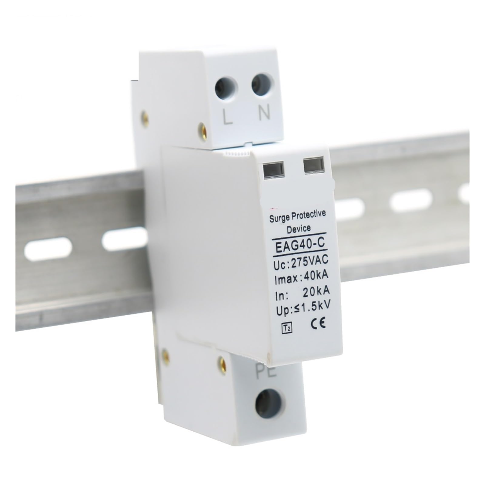 1P+N AC protector 20KA~40KA 275V domowe zabezpieczenie przeciwprzepięciowe ogranicznik niskiego napięcia