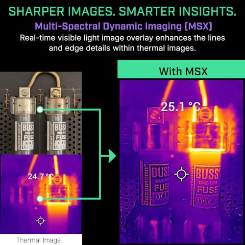 Image of Flir TG165-X Thermal Imaging Camera with Bullseye Laser, Spot IR | 80x60 IR, -25 to 300C, spot thermometer, MSX, IP54, building /HVAC /electrical, strap, pouch