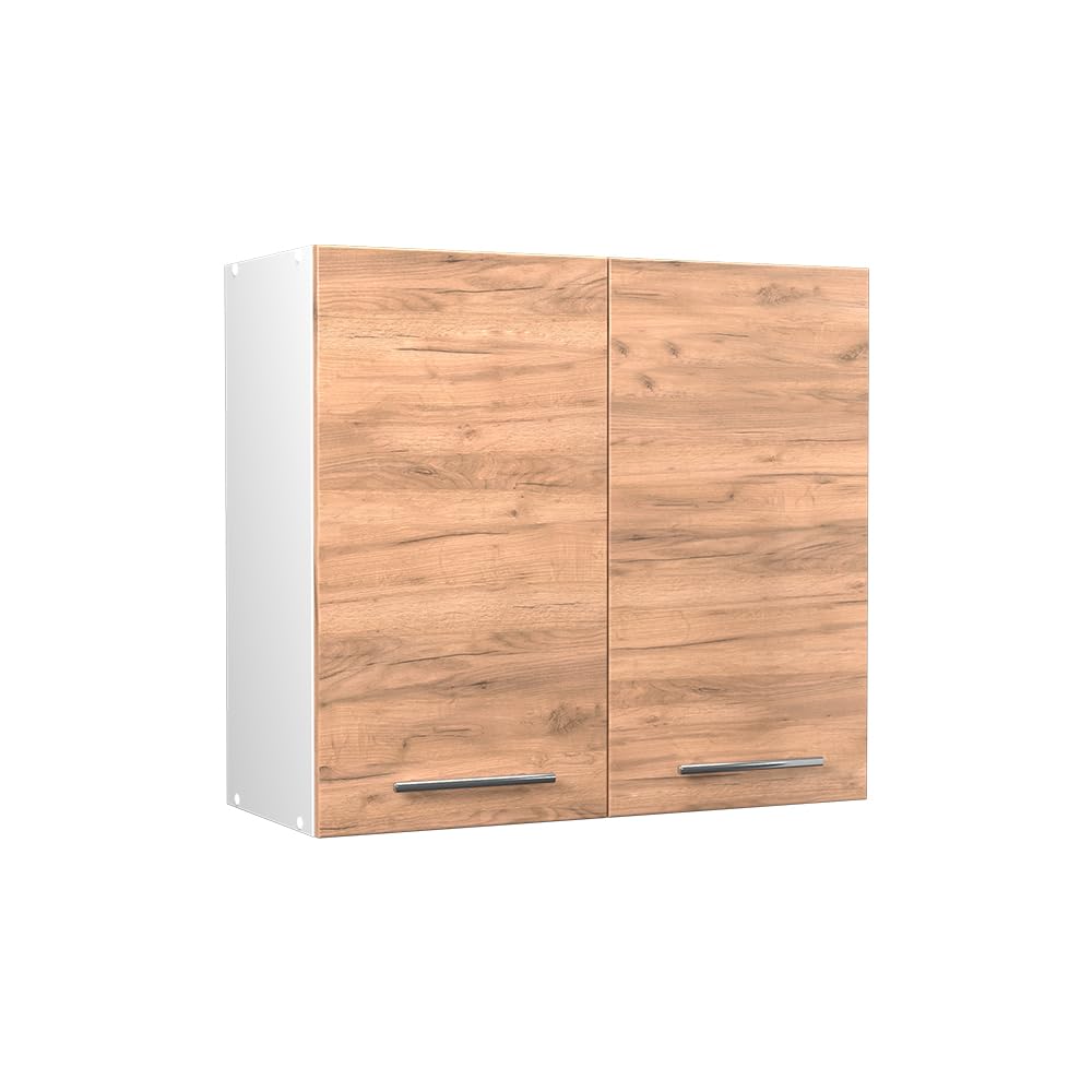 Vicco Wall cabinet Fame-Line, Goldkraft oak/White, 80 cm