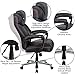 Flash Furniture Hercules Series High-Back Swivel LeatherSoft Office Chair, Ergonomic Executive Chair with Headrest and Adjustable Height, Black