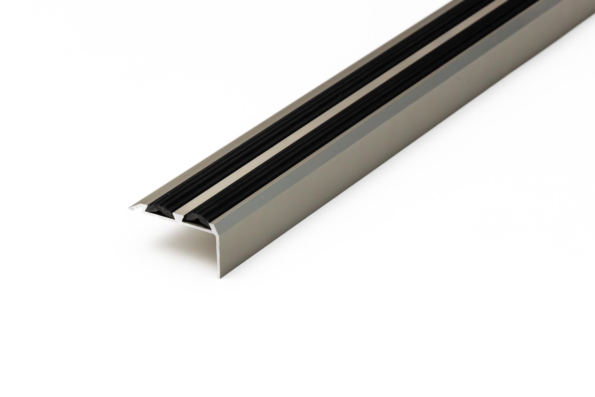 Aluminium Anti Non Slip Stair Edge Nosing -Trim- 900x35x20Mm Cezar LSSZG TMW Profiles (Champagne)