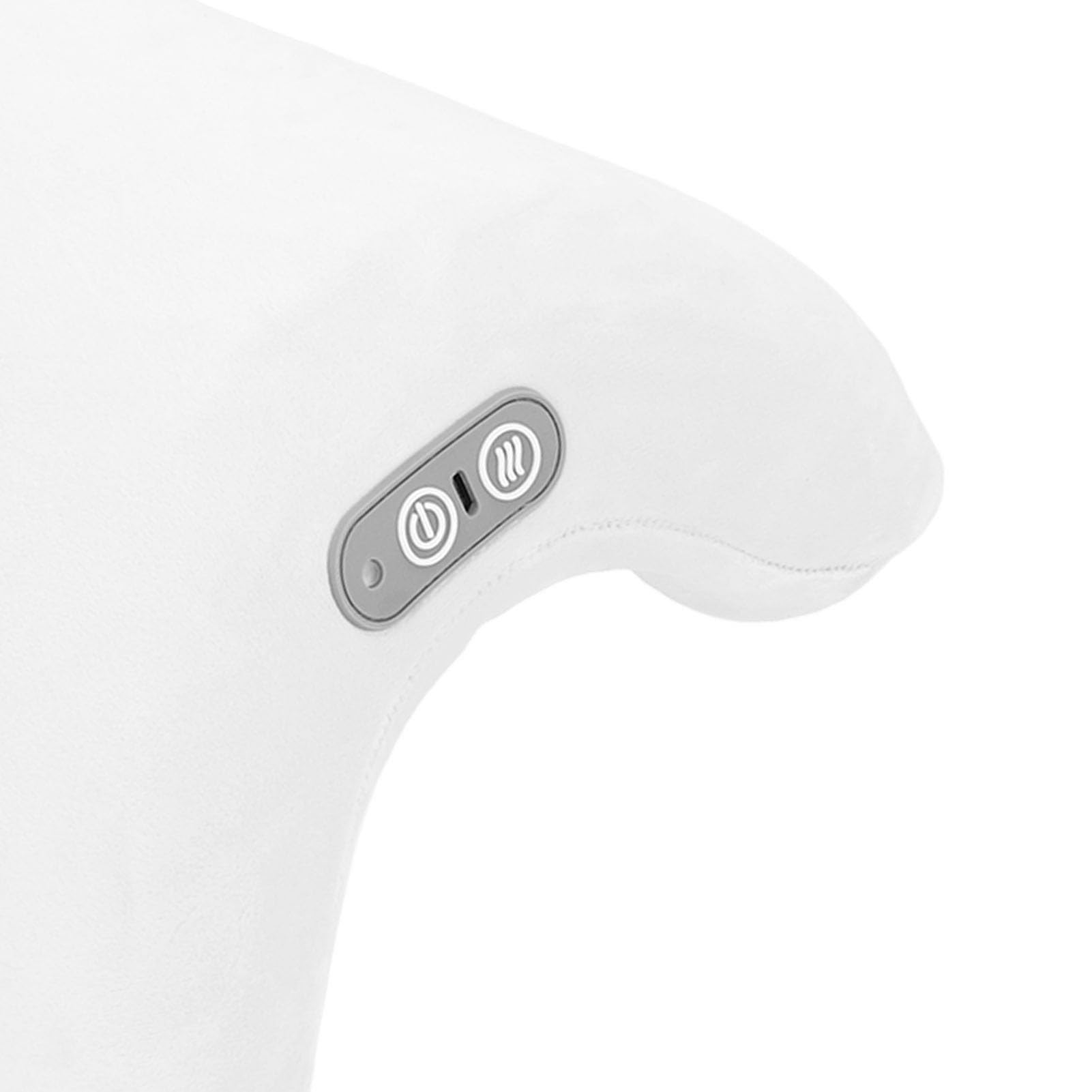 Hztyyier Cuscino per Massaggio Elettrico Portatile per Collo e Schiena con Calore e Vibrazioni - Costruzione in ABS (GREY)