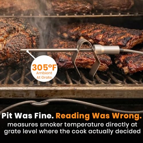 Image of MeatStick V Forge 2-Probe Set Wireless Meat Thermometer - WiFi BBQ Thermometer with Wired Grate-Level Ambient Probe, 5 Sensors, 50+ Hr Battery, 1200F, for Smokers & Pellet Grills