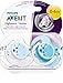 Philips AVENT BPA Free Nighttime Infant Pacifier, 0-6 Months, Colors May Vary, 2-Count