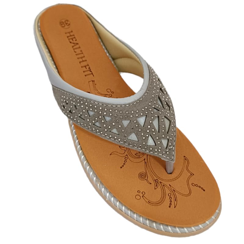 Image of HEALTH FIT Extra Super Soft Ortho Care Diabetic & Orthopedic Slippers /Doctor Chappal & Footwear with Memory Foam