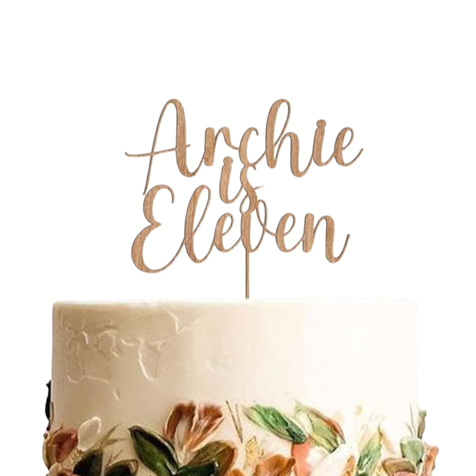 Wooden Birthday Kids Cake Topper with Name and Age/Personalised Kids Party Decor/Custom First Birthday/Is One Two Three For Five Six AF9
