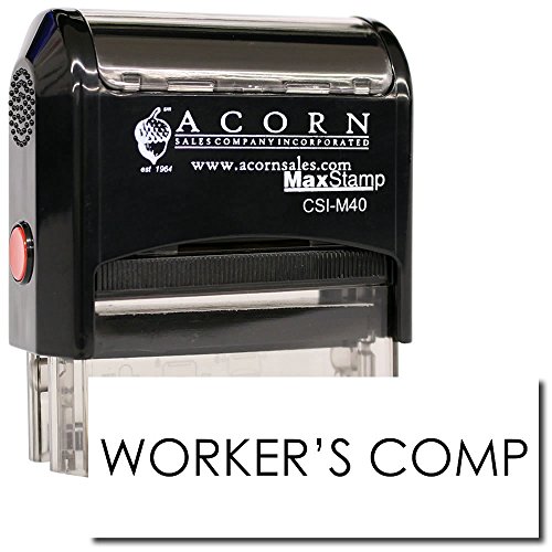 Insurance Stamp - Red Ink Self-Inking Workers Comp Stamp, Ideal for Clinical Office Staff, Durable, 1/2 x 1-1/2, Easy to Use, Ideal for Insurance Documentation, Workers Compensation Forms