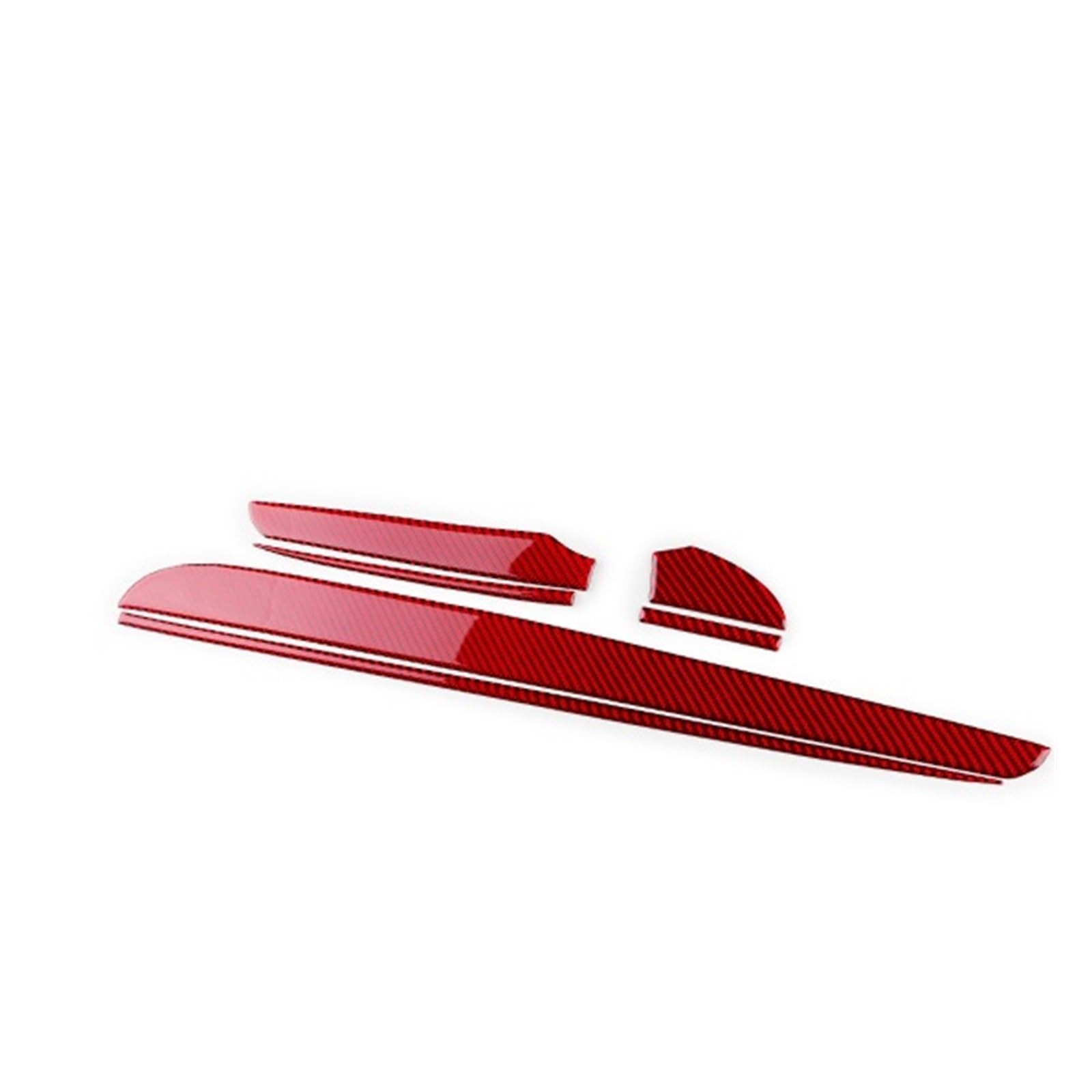 Cover Trim Car Interior for Chrysler 300 300C 2011 2012 2013 2014 LHD RHD Car Driver Passenger Co-Pilot Trim Real Soft Carbon Fiber Sticker Accessories Cover Trim(for LHD Red Carbon)