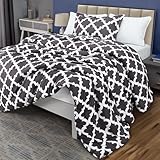 Utopia Bedding Twin Comforter Set Grey, Printed Comforters Twin Size, 2 Piece Lightweight All Season Down Alternative Bedding Set with 1 Comforter (64 x 88 in) and 1 Pillow Shams (20 x 26 in)