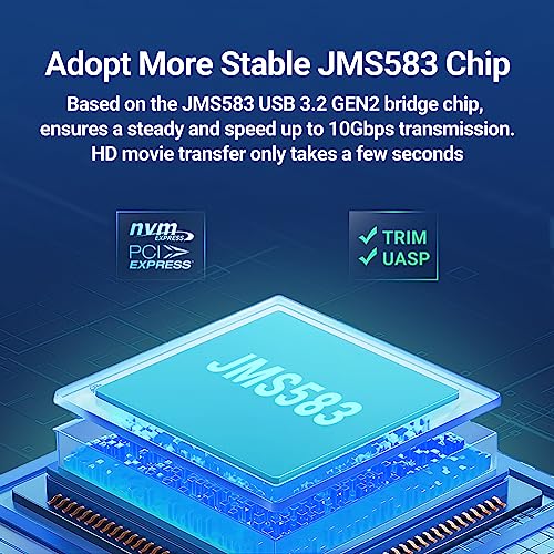 Caja externa para SSD M.2 2230 NVMe USB3.2 Gen2 10Gbps miniatura 3