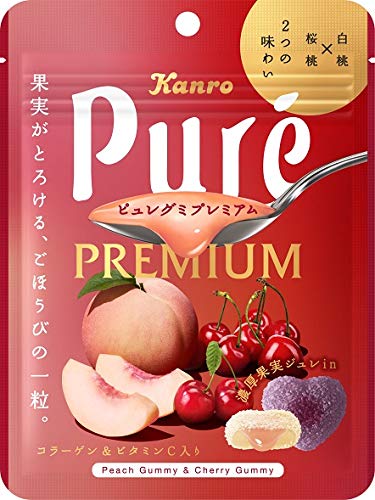 カンロ ピュレグミプレミアム白桃&桜桃 63g ×6袋