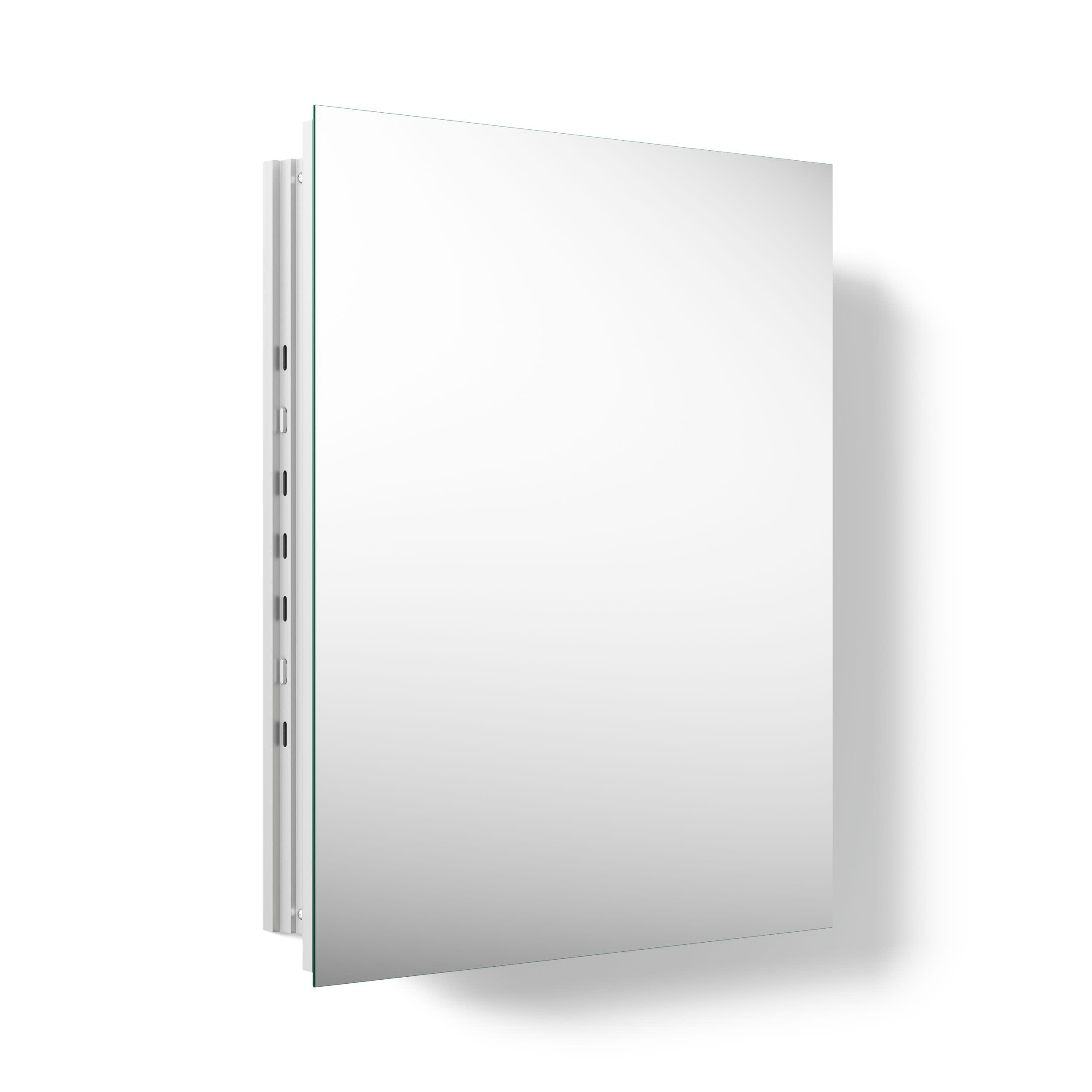 Kohler 55060-NA Embark Slim Medicine Cabinet Mirror, Adjustable Shelves, Bathroom Organizers and Storage, 16 in. W x 20 in. H