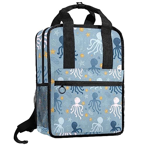 Sac à dos garçons imprimé océan pour l'école et sorties week-end