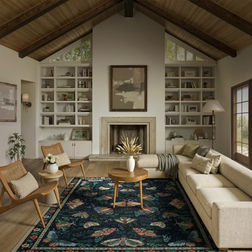 Tapete decorativo Lahome Villette 8x10 azul miniatura 6