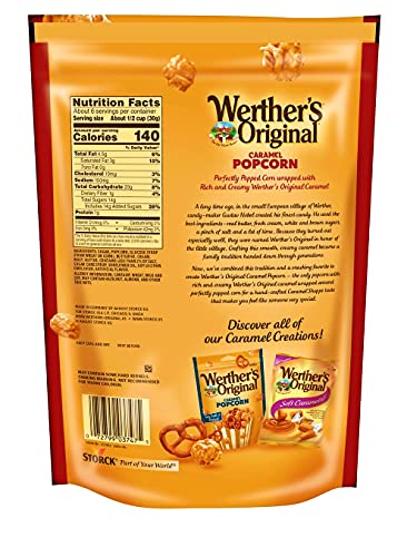 Werther's Originals, Caramel Popcorn, Classic Caramel, 6oz Bag (Pack of 3)