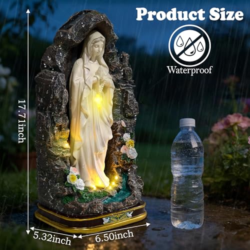 Estatua Virgen María Católica de 18 pulgadas para decoración miniatura 3