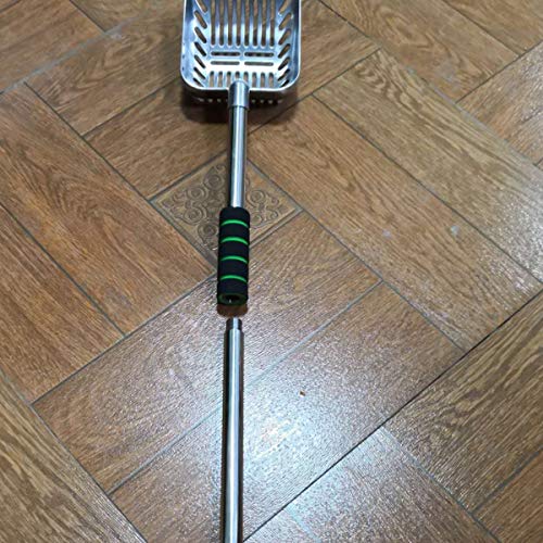 Image of TOYPOPOR 32 inches XL - A Long Handled Cat Litter Scoop Long Handled Litter Box Scooper - Aluminum Metal with Soft Grip Handle