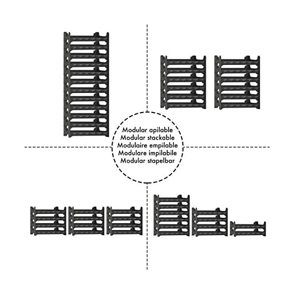 Grizzly Wine Rack for 36 or 72 Bottles Stackable Bottle Shelf - Image 5